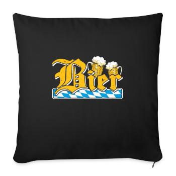 Bayerisch Bierliebhaber Bayern Bier München - Sofakissenbezug 45 x 45 cm - Schwarz - Vorne
