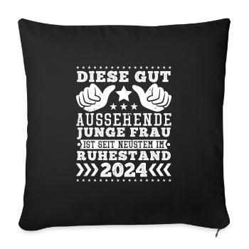 Rente Frauen Diese Gut Aussehende Junge Frau - Sofakissenbezug 45 x 45 cm - Schwarz - Vorne