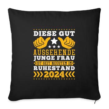Rente Frauen Diese Gut Aussehende Junge Frau - Sofakissenbezug 45 x 45 cm - Schwarz - Vorne