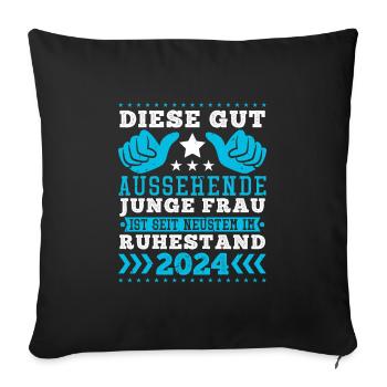 Rente Frauen Diese Gut Aussehende Junge Frau - Sofakissenbezug 45 x 45 cm - Schwarz - Vorne