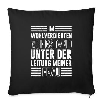 Rentner Retired Under New Management Rente - Sofakissenbezug 45 x 45 cm - Schwarz - Vorne