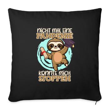 Masterabschluss Nicht mal eine Pandemie Abschluss - Sofakissenbezug 45 x 45 cm - Schwarz - Vorne