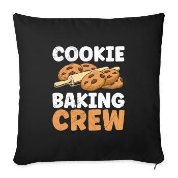 Cookie Back Crew Cookies Baking Lover - Sofa pillowcase 17,3'' x 17,3'' (45 x 45 cm) - black - Front