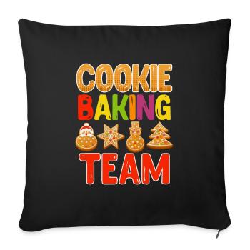 Cookies Baking Team Baking Fans Baker Biscuits - Sofa pillowcase 17,3'' x 17,3'' (45 x 45 cm) - black - Front