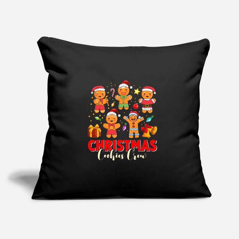 Biscuits de Noël Équipage de biscuits de Noël Housse de coussin décorative 45 x 45 cm