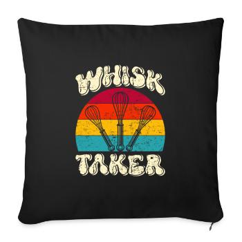 Bäcker Whisk Taker Backliebhaber Backen Teig - Sofakissenbezug 45 x 45 cm - Schwarz - Vorne