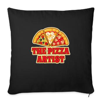 Pizzabäcker Der Pizza Artist Backliebhaber Pizza - Sofakissenbezug 45 x 45 cm - Schwarz - Vorne