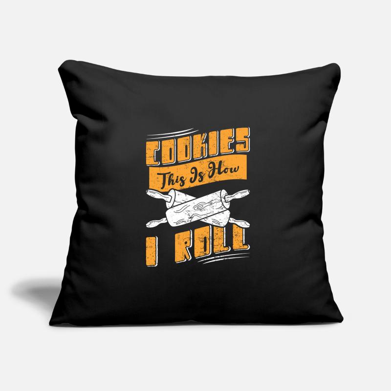 Biscuits Cuisson des biscuits C’est comme ça que je roule Backfans Housse de coussin décorative 45 x 45 cm