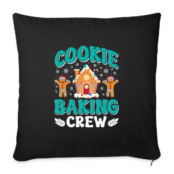 Christmas Biscuits Cookie Baking Crew Baking Fans - Sofa pillowcase 17,3'' x 17,3'' (45 x 45 cm) - black - Front