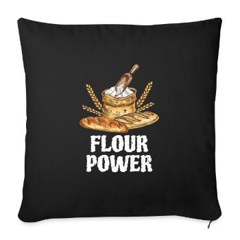 Pain, Boulangerie, Farine, Puissance, Pâtisserie, Amateurs - Housse de coussin décorative 45 x 45 cm - noir - Devant