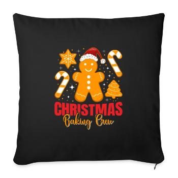 Backfans Christmas Baking Crew Cookies - Sofa pillowcase 17,3'' x 17,3'' (45 x 45 cm) - black - Front