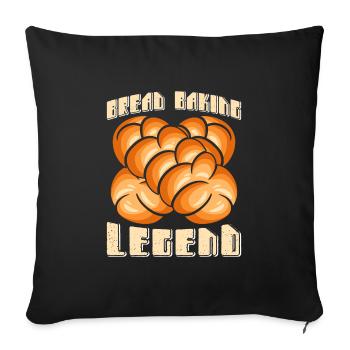 Bread Baker Bread Baking Legend - Sofa pillowcase 17,3'' x 17,3'' (45 x 45 cm) - black - Front