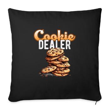 Cookie Dealer Noël Boulangerie de boulangerie - Housse de coussin décorative 45 x 45 cm - noir - Devant