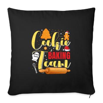Cookie Baking Team Christmas Biscuits Cookies - Sofa pillowcase 17,3'' x 17,3'' (45 x 45 cm) - black - Front