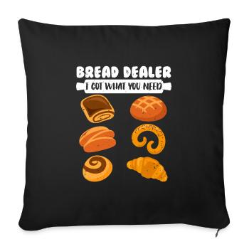 Bread Dealer Baking Lover Bread Dough Baking - Sofa pillowcase 17,3'' x 17,3'' (45 x 45 cm) - black - Front