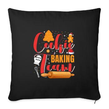 Cookie Baking Team Christmas Biscuits Cookies - Sofa pillowcase 17,3'' x 17,3'' (45 x 45 cm) - black - Front