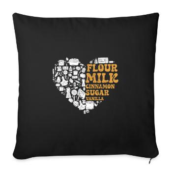 Amateurs de pâtisserie Passion Fans de pâtisserie - Housse de coussin décorative 45 x 45 cm - noir - Devant
