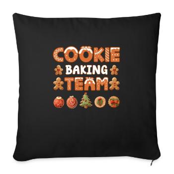 Cookie Baking Team Christmas - Sofa pillowcase 17,3'' x 17,3'' (45 x 45 cm) - black - Front