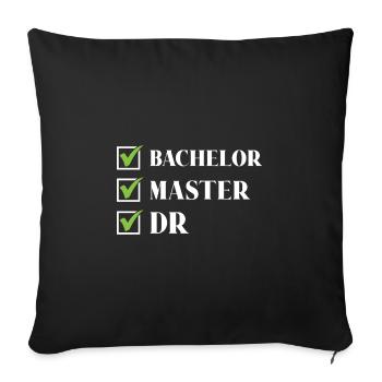 Baccalauréat Maître Dr. Doctorat Réussi - Housse de coussin décorative 45 x 45 cm - noir - Devant