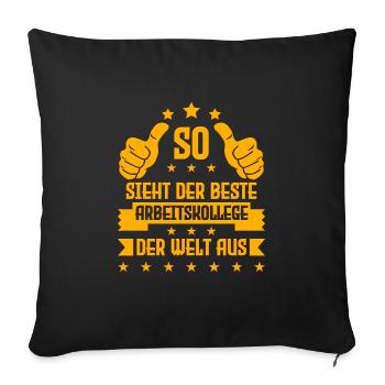 Mitarbeiter Der Beste Arbeitskollege der Welt - Sofakissenbezug 45 x 45 cm - Schwarz - Vorne