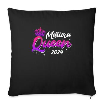 Remise des diplômes d’études secondaires de la reine de la maturité 2024 - Housse de coussin décorative 45 x 45 cm - noir - Devant