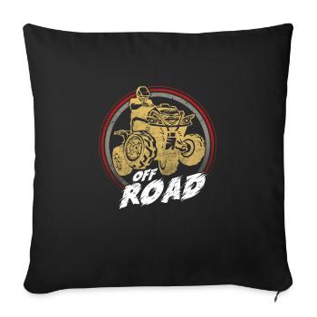 Quad Motif Off Road ATV Bike Quad Rider Gift - Sofa pillowcase 17,3'' x 17,3'' (45 x 45 cm) - black - Front
