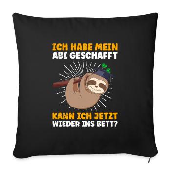 Lustig Abiturient Habe mein Abi Geschafft - Sofakissenbezug 45 x 45 cm - Schwarz - Vorne