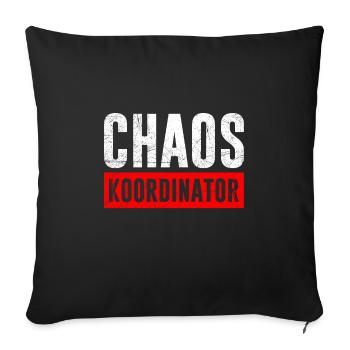 Arbeitskollege CHAOS Koordinator Assistenz - Sofakissenbezug 45 x 45 cm - Schwarz - Vorne