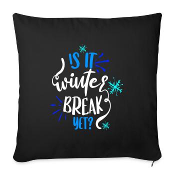 C’est la trêve hivernale ? - Housse de coussin décorative 45 x 45 cm - noir - Devant