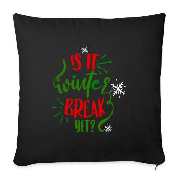 C’est la trêve hivernale ? - Colorié Rouge/Vert - Housse de coussin décorative 45 x 45 cm - noir - Devant