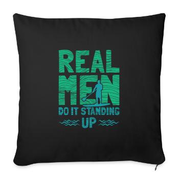 Stand up paddle saying board sup stand up paddler - Sofa pillowcase 17,3'' x 17,3'' (45 x 45 cm) - black - Front