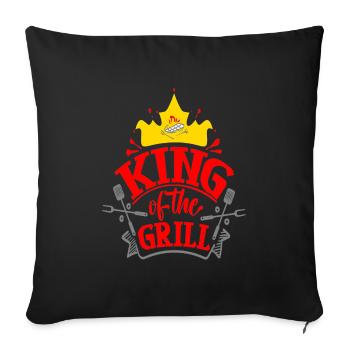 King of the Grill - Sofa pillowcase 17,3'' x 17,3'' (45 x 45 cm) - black - Front