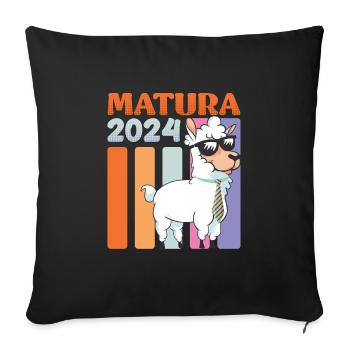 Matura 2024 Maturantin Lama Maturantinnen - Housse de coussin décorative 45 x 45 cm - noir - Devant