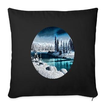 Parc national de Banff, Canada - Housse de coussin décorative 45 x 45 cm - noir - Devant