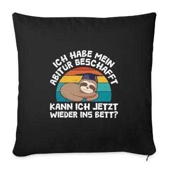 Lustig Abiturient Habe mein Abi Geschafft - Sofakissenbezug 45 x 45 cm - Schwarz - Vorne