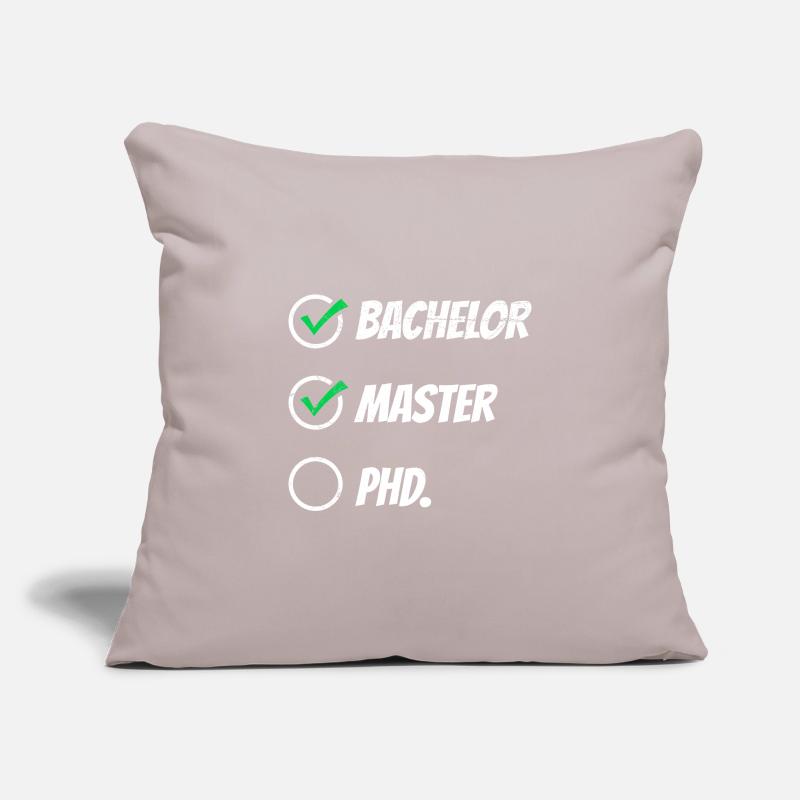Baccalauréat Master PHD. Diplôme de Master réussi Housse de coussin décorative 45 x 45 cm