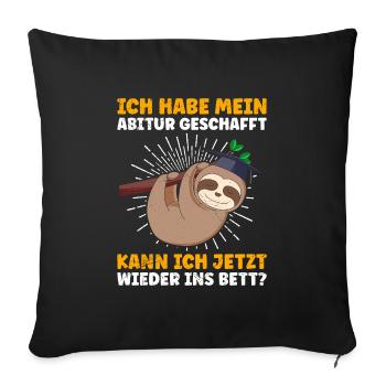 Lustig Abiturient Habe mein Abi Geschafft - Sofakissenbezug 45 x 45 cm - Schwarz - Vorne