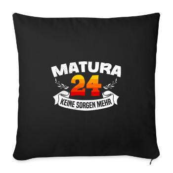 Matura 2024 Maturianten Schulabschluss - Sofakissenbezug 45 x 45 cm - Schwarz - Vorne