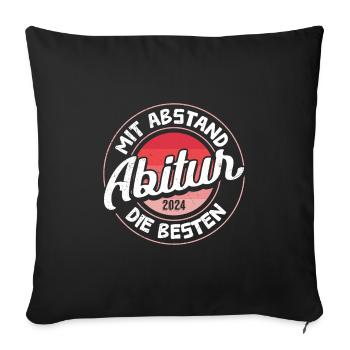 Abi 2024 Abitur By far the best Funny things - Sofa pillowcase 17,3'' x 17,3'' (45 x 45 cm) - black - Front