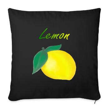 Lemon - Sofa pillowcase 17,3'' x 17,3'' (45 x 45 cm) - black - Front
