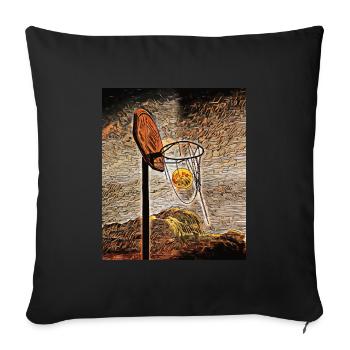 Moonlight Basketball - Sofa pillowcase 17,3'' x 17,3'' (45 x 45 cm) - black - Front