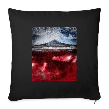 Mount Fuji, Japan - Sofa pillowcase 17,3'' x 17,3'' (45 x 45 cm) - black - Front