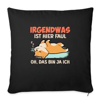 Lazy Employees Something's Rotten Here - Sofa pillowcase 17,3'' x 17,3'' (45 x 45 cm) - black - Front
