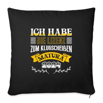 High School Graduates Have the License to Be Smart Shits - Sofa pillowcase 17,3'' x 17,3'' (45 x 45 cm) - black - Front