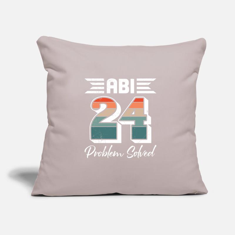 Abitur 2024 Abi Problem Solved Abiturient Sofa pillowcase 17,3'' x 17,3'' (45 x 45 cm)
