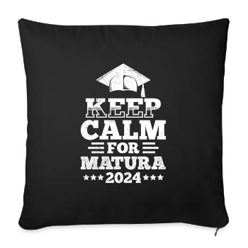 Matura 2024 : une légende quitte le terrain - Housse de coussin décorative 45 x 45 cm - noir - Devant