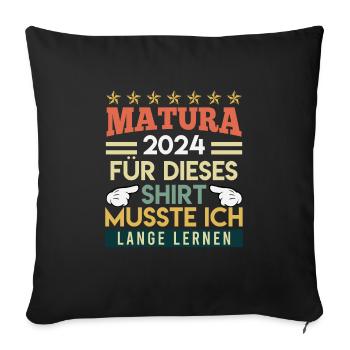 Matura 2024 Pour cette chemise Maturantin Lustiges - Housse de coussin décorative 45 x 45 cm - noir - Devant