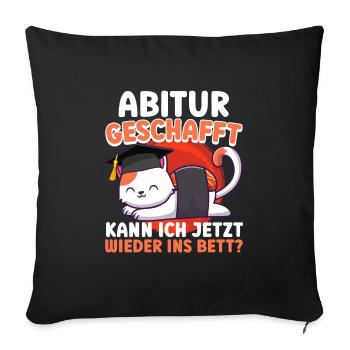 Les diplômés du secondaire ont passé mes A-levels drôle - Housse de coussin décorative 45 x 45 cm - noir - Devant
