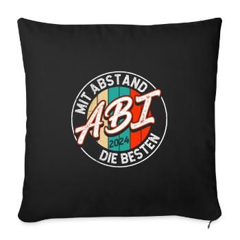 Abitur 2024 Abi De loin les meilleurs diplômés du secondaire - Housse de coussin décorative 45 x 45 cm - noir - Devant