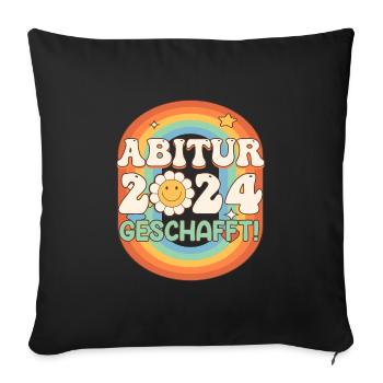 Abitur 2024 ABI Terminé Obtention du diplôme d’Abitur - Housse de coussin décorative 45 x 45 cm - noir - Devant